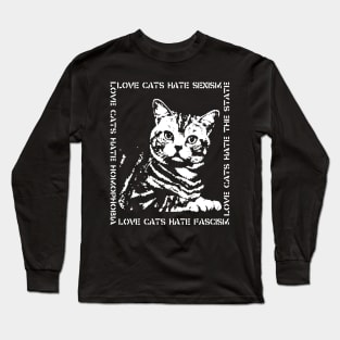 love cats, hate sexism Long Sleeve T-Shirt